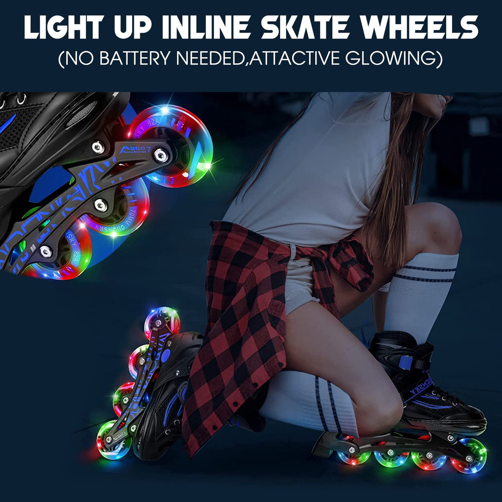 Kutrick LED illumination in motion with bright red green blue lights for visibility