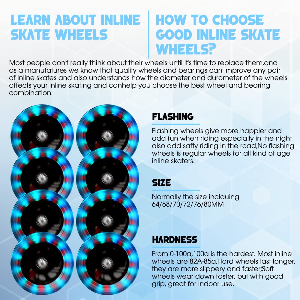 Kutrick size comparison of 64mm 72mm 76mm 80mm wheels to choose fit