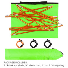KUUQA aluminum shock-cord pole detail highlighting lightweight strength