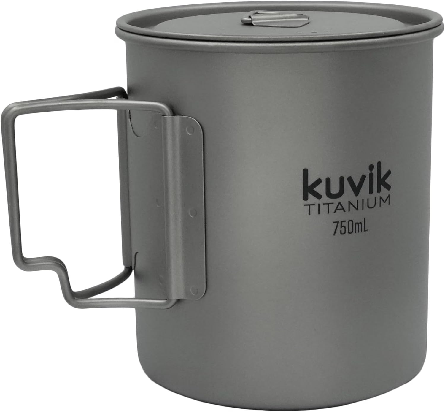 Kuvik pot interior detail highlighting uncoated titanium surface and easy-clean benefit