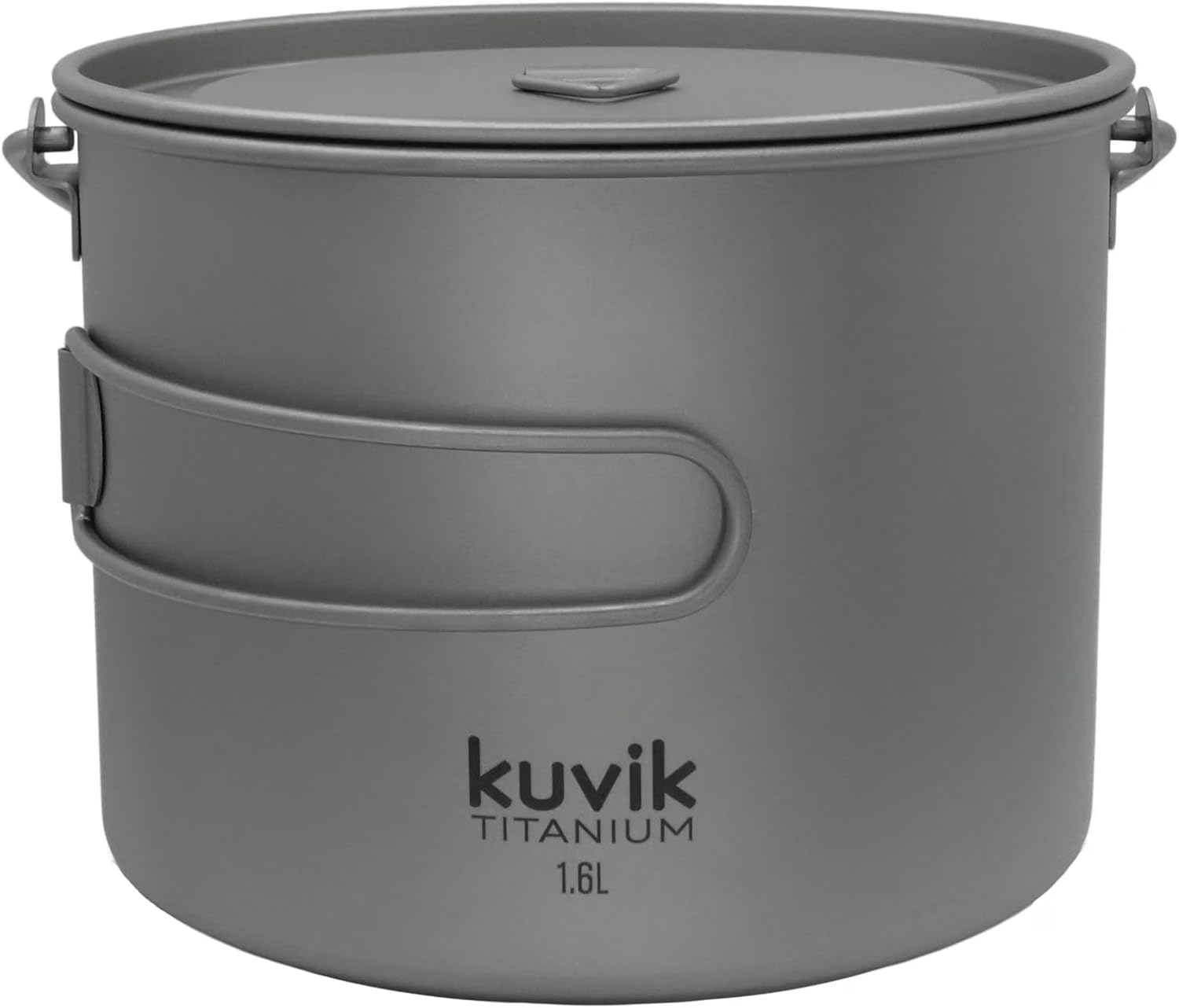 Kuvik close up of titanium finish showing durable, lightweight surface