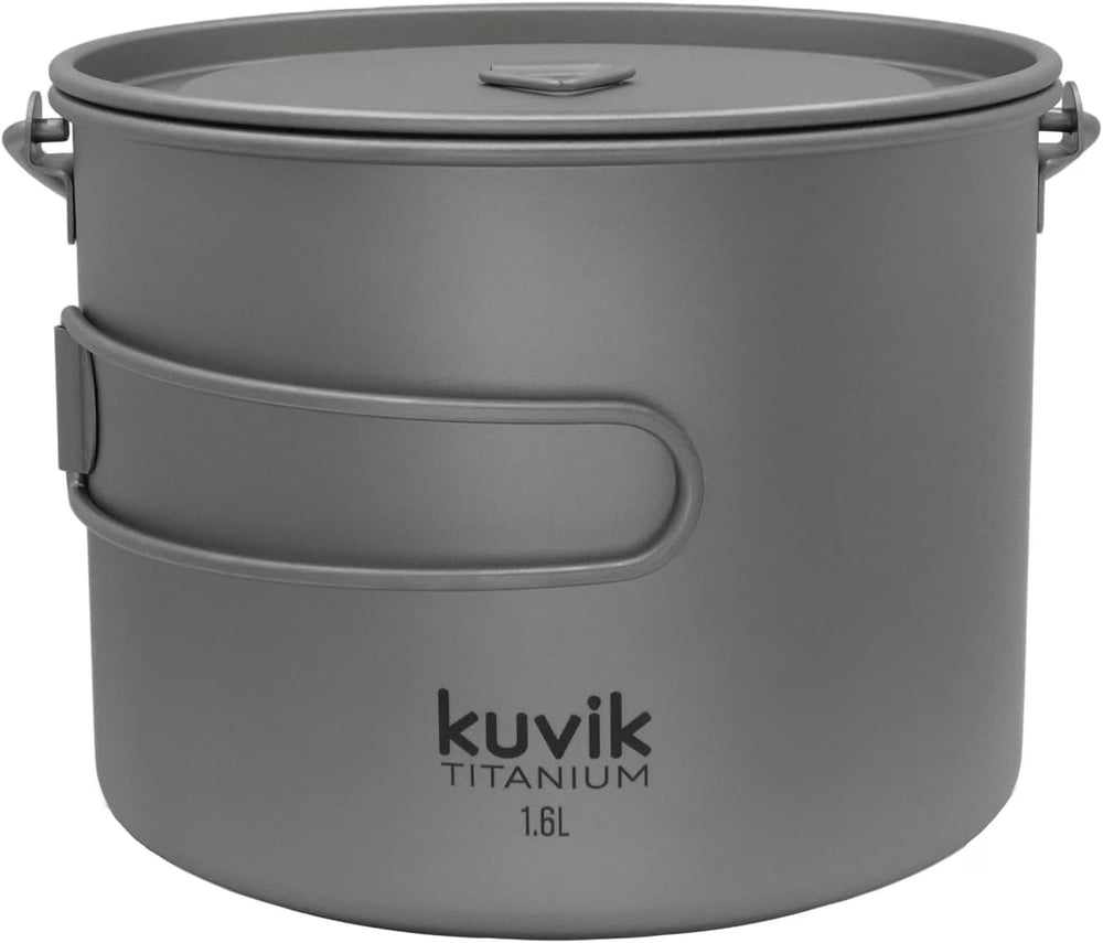 Kuvik close up of titanium finish showing durable, lightweight surface
