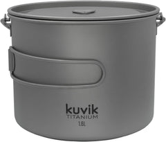 Kuvik close up of titanium finish showing durable, lightweight surface