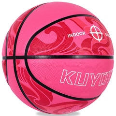 KUYOTQ front view pink-wave basketball showing vibrant design and gift appeal