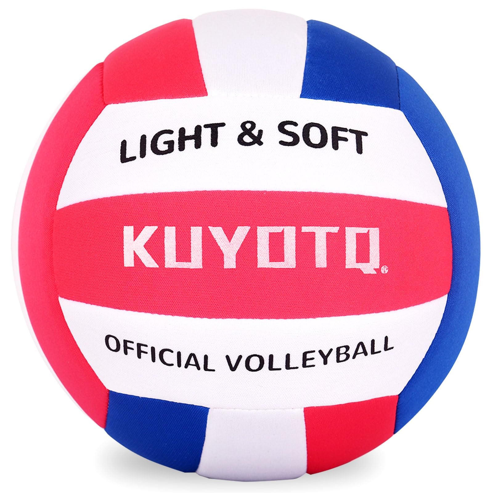 KUYOTQ front view of soft lite volleyball showing safe rounded panels and gentle look