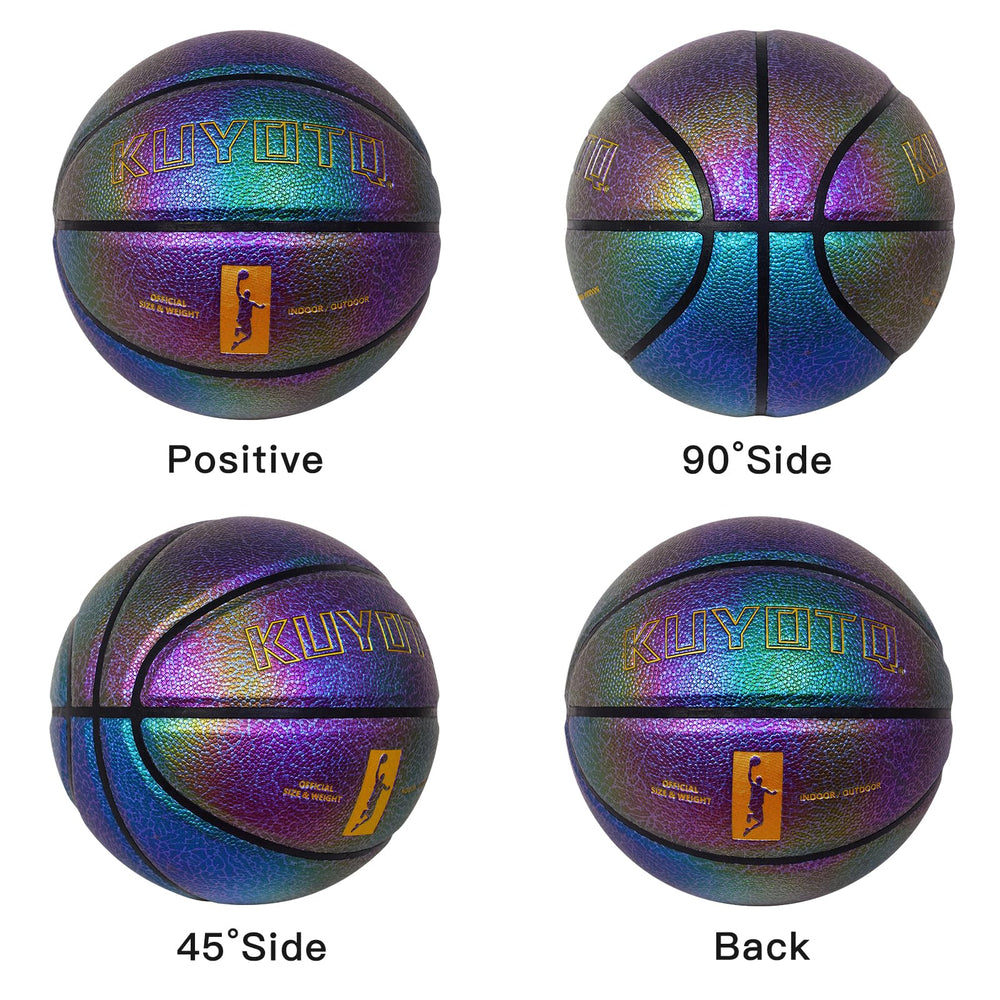 KUYOTQ basketball on indoor wood floor showing soft touch and court readiness