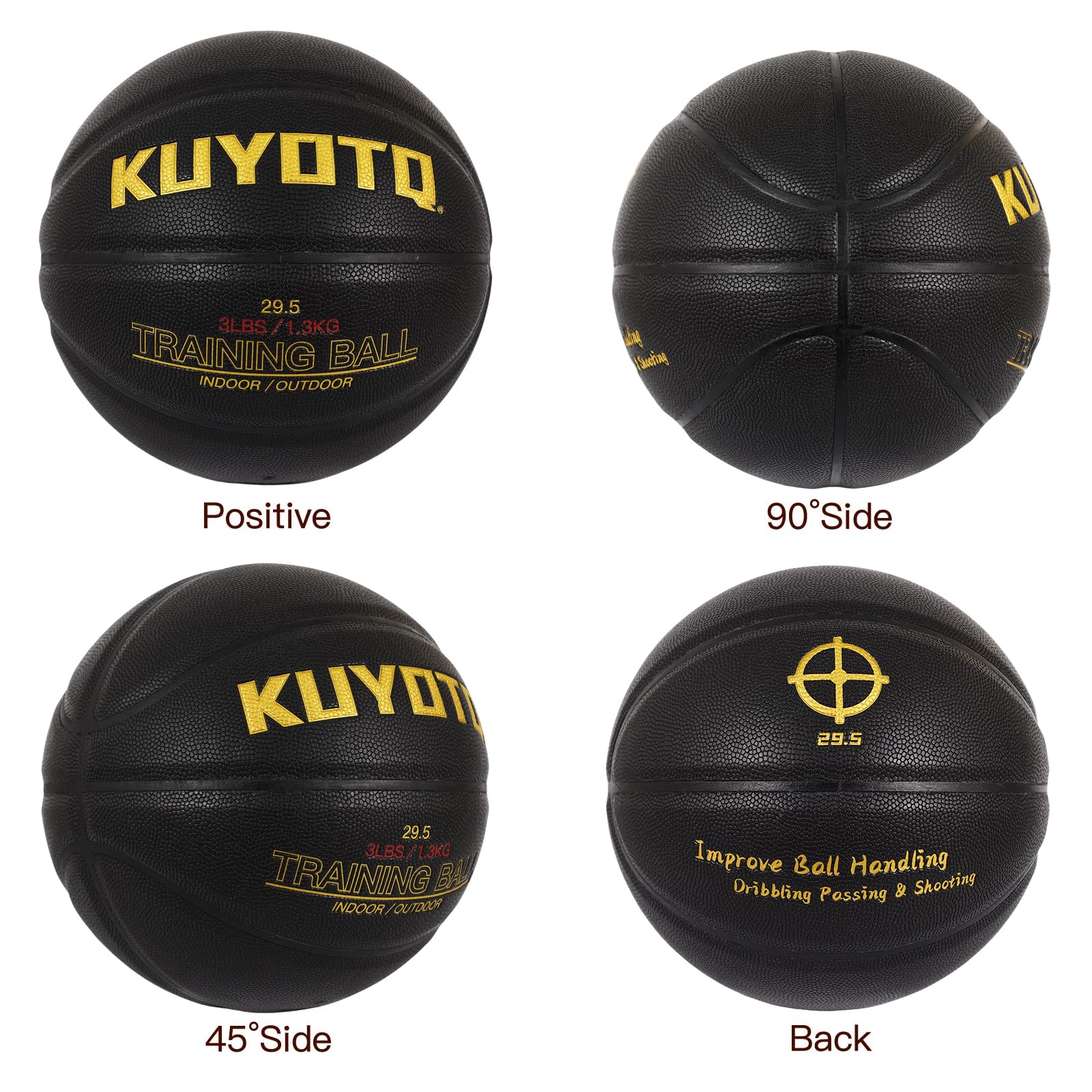 KUYOTQ size comparison versus standard ball showing scale