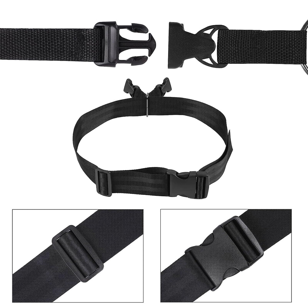 KUYOU close-up of adjustable nylon belt and quick-release buckle for secure comfortable fit