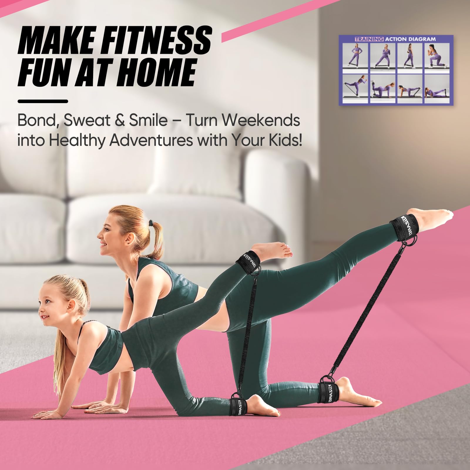 KUZARO performing lateral band walks to boost hip stability