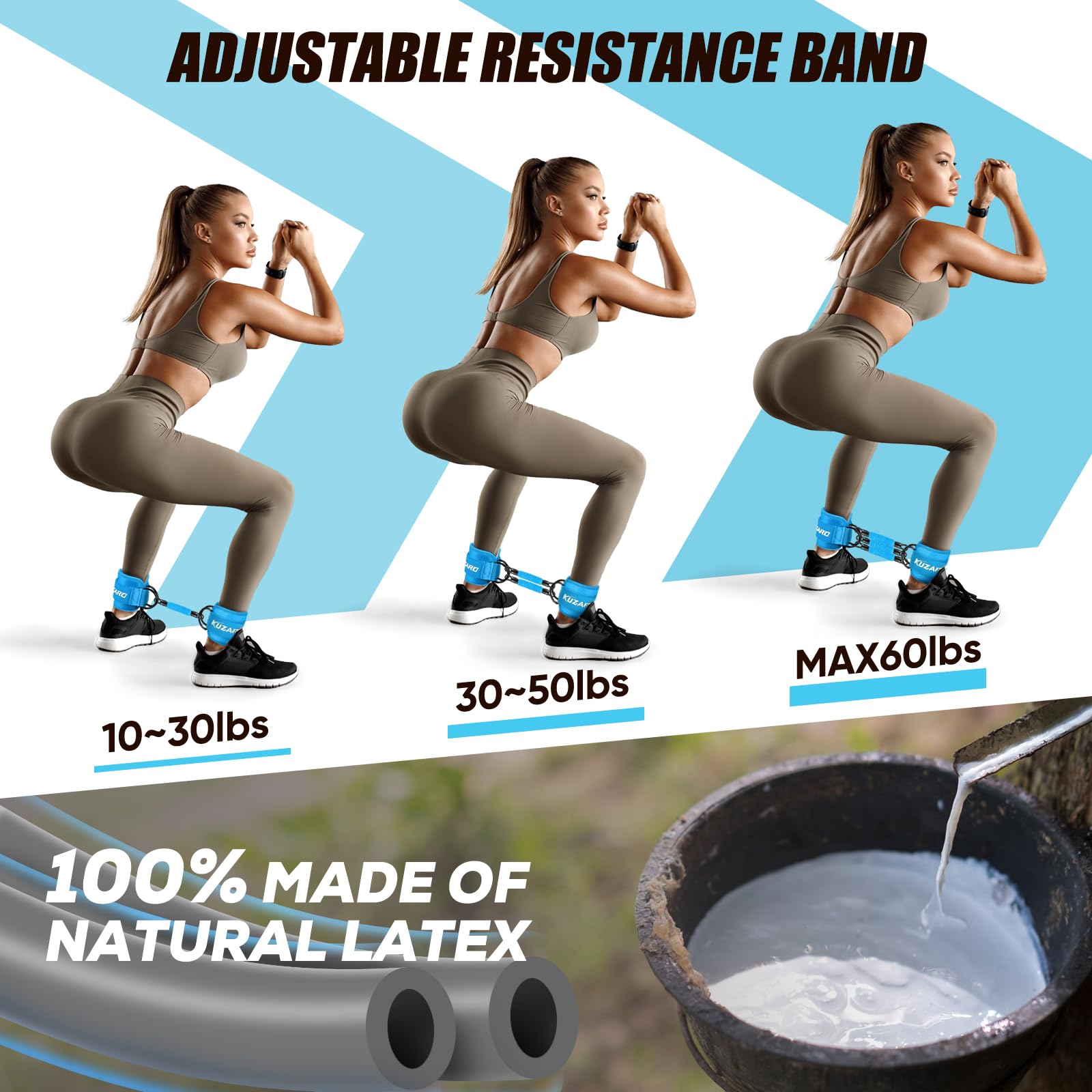 KUZARO compact travel kit packed in a bag, convenient for workouts anywhere
