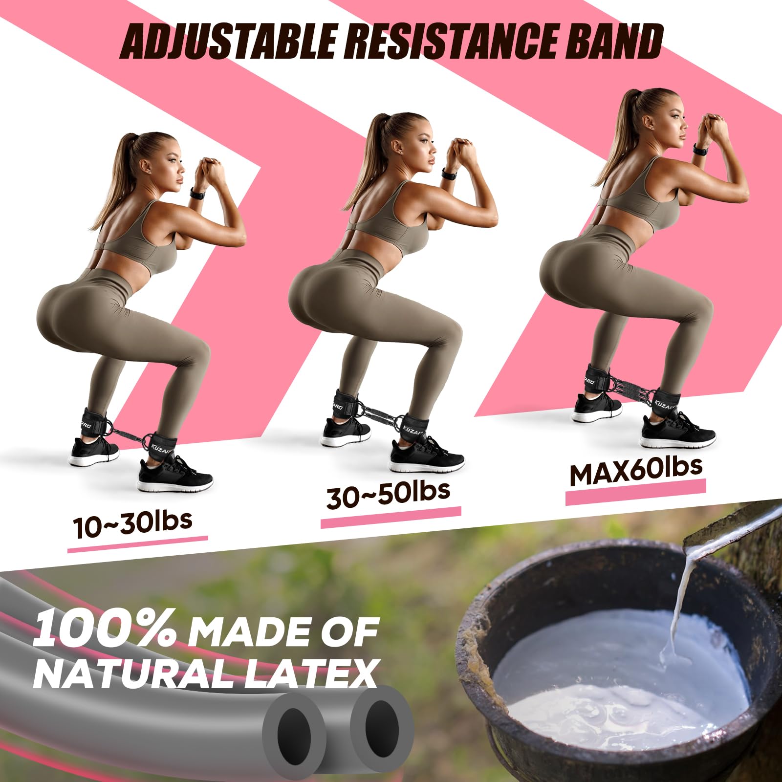 KUZARO bands held in hand to show compact size and portability