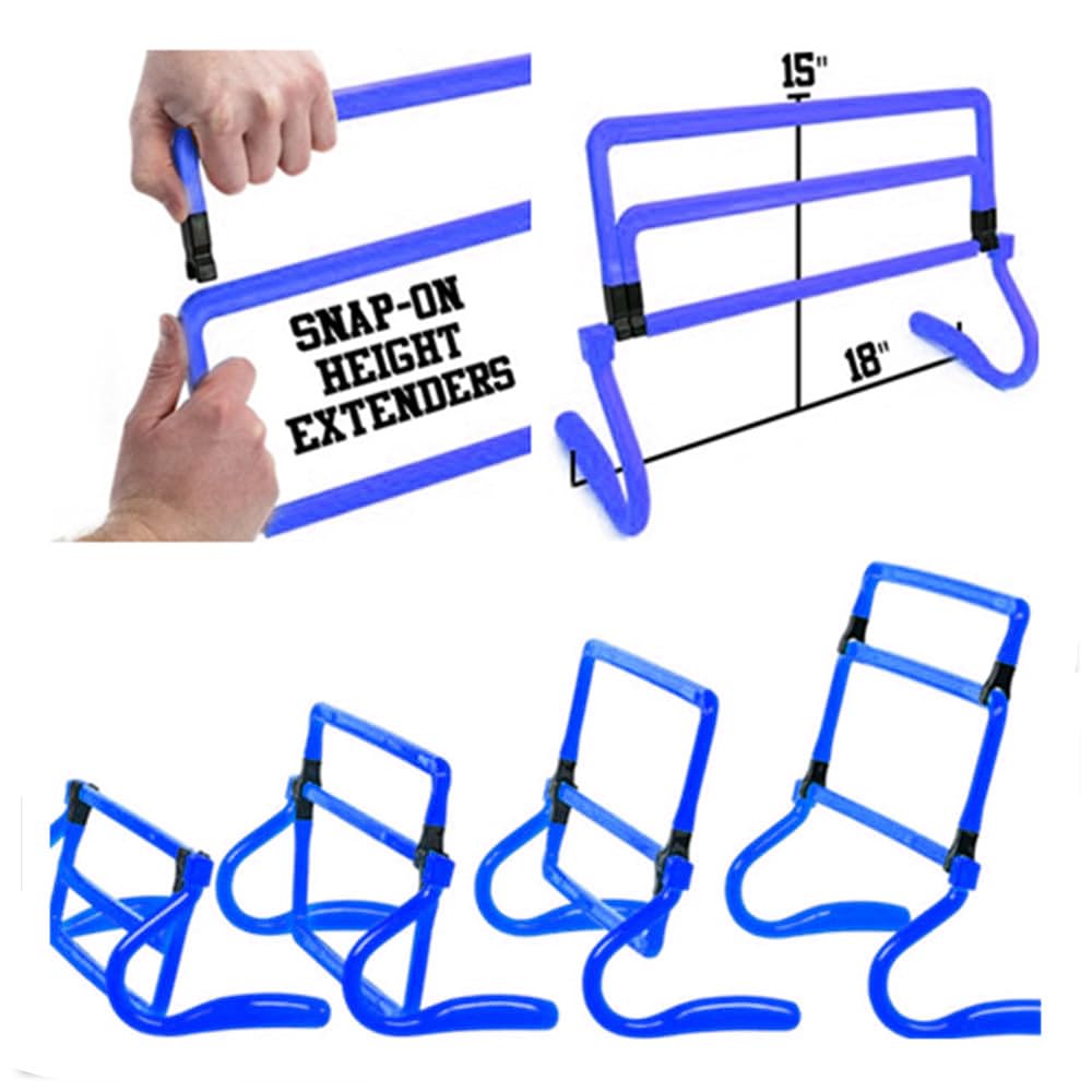 Kvittra four adjustable hurdles lined up, improving jump and stride drills