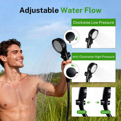 KVNTOOLS flexible 6.6 ft hose stretched to show reach and setup versatility