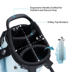 KVV junior golf bag ball pocket detail for easy reach and quick retrieval