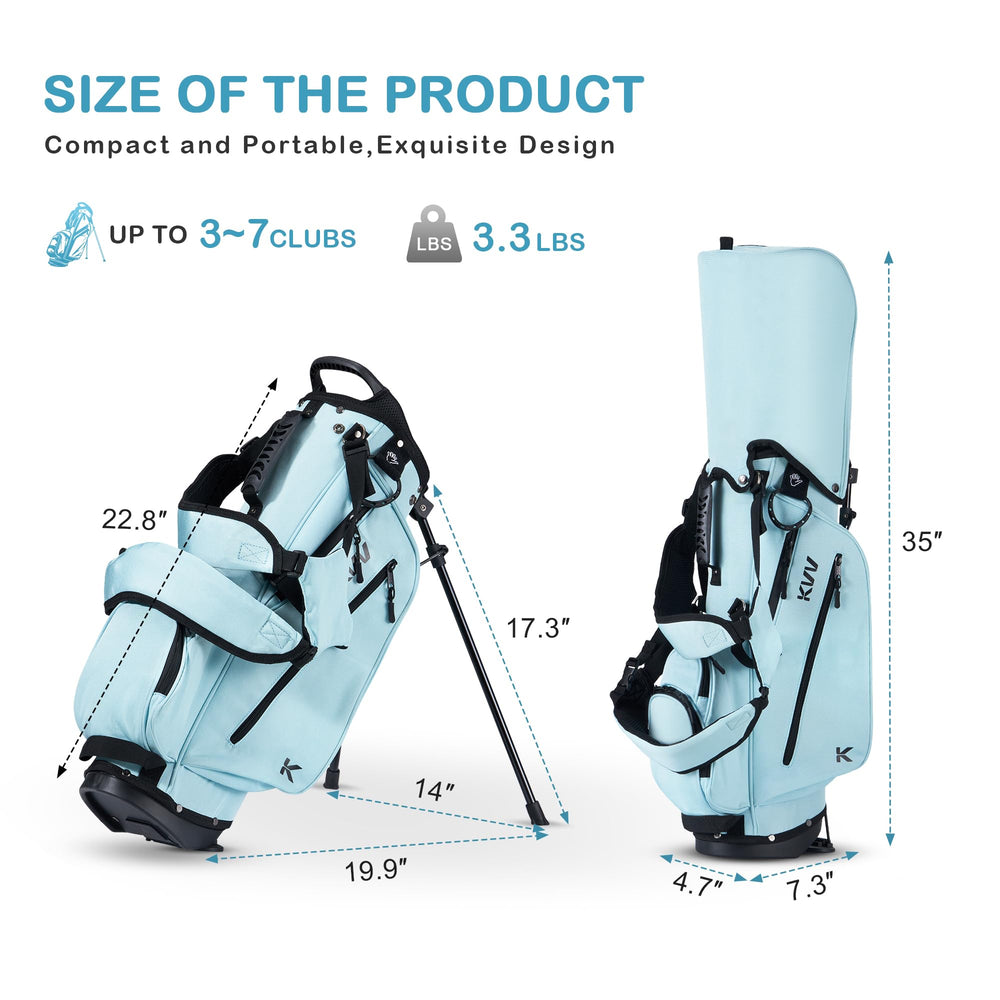 KVV junior golf bag close-up of padded straps for comfort and balanced carry