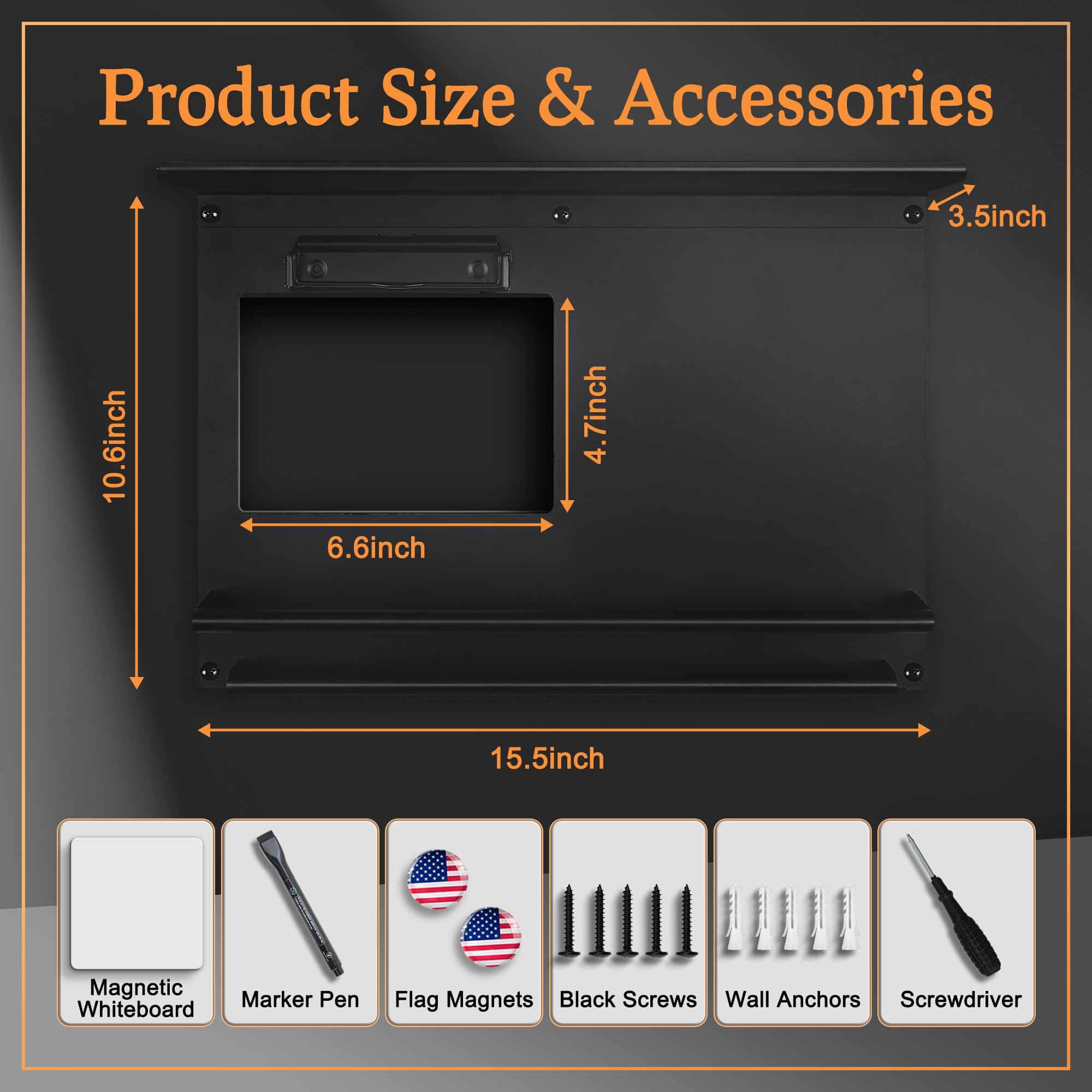 KWYADLUO packaging and mounting hardware showing ready-to-install convenience