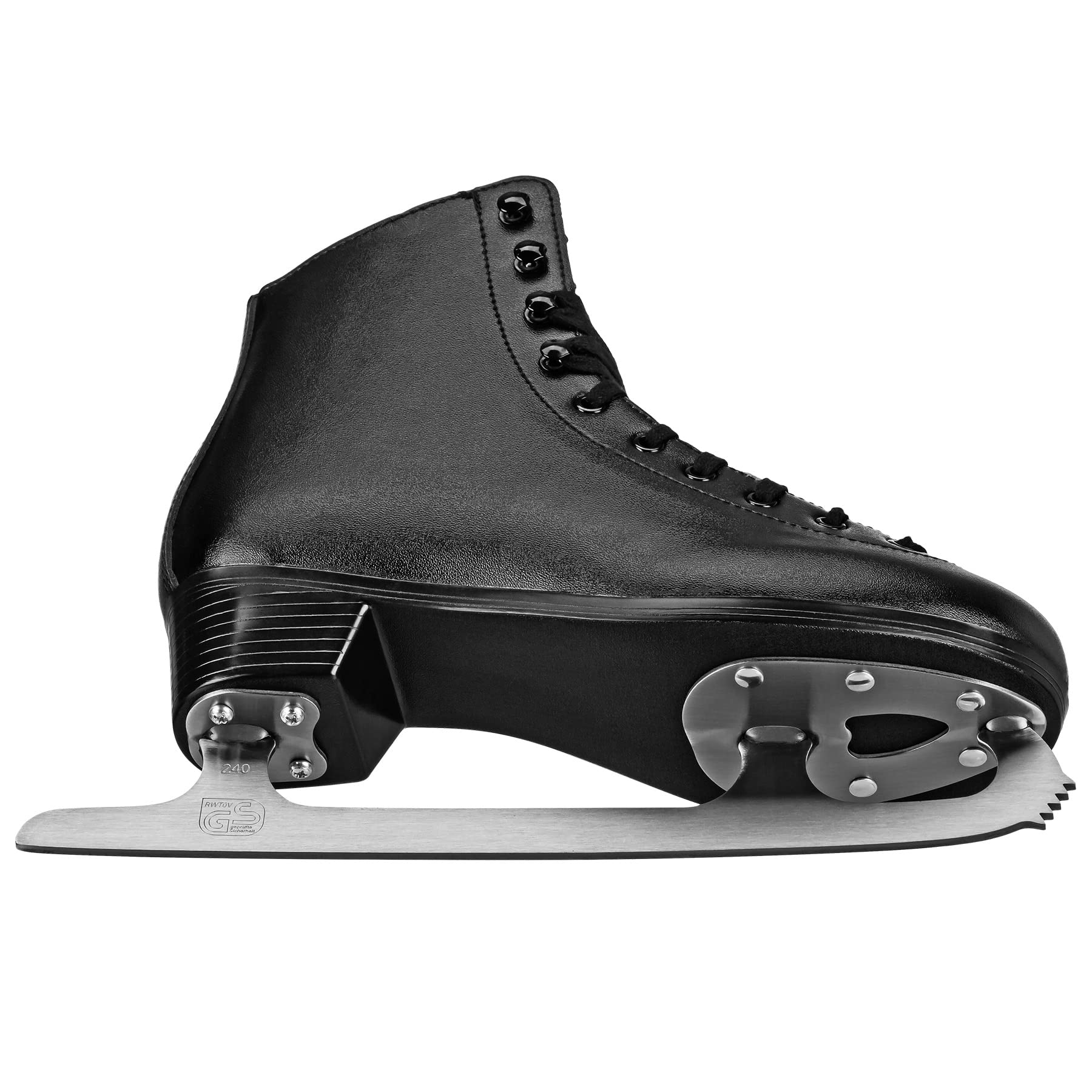 Lake Placid Cascade on-ice lifestyle shot showing secure fit and control