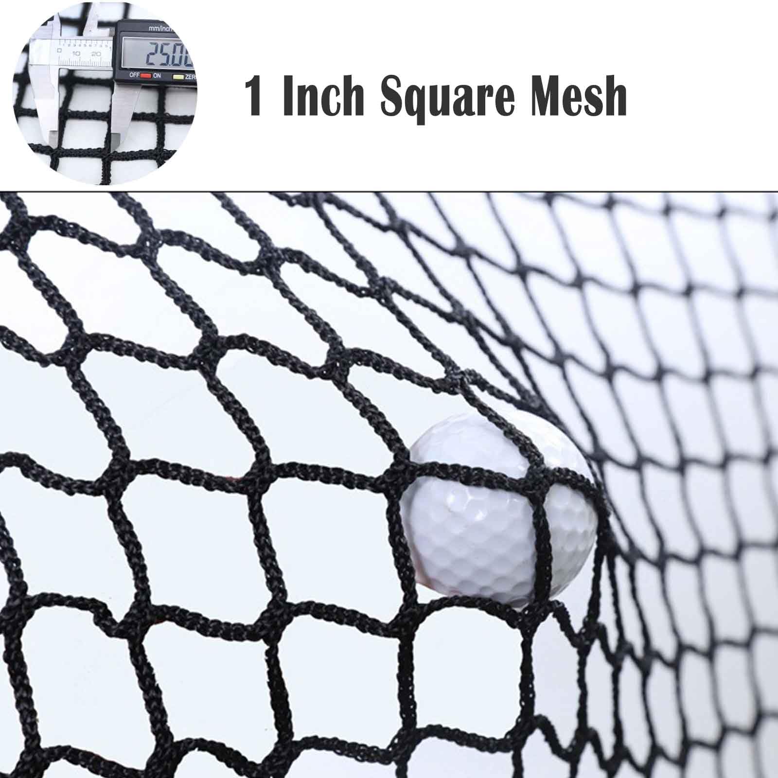 LalaKoo practice net tied to trees in a backyard demonstrating easy setup