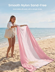 Lamicall full-size spread on sand demonstrating roomy group seating