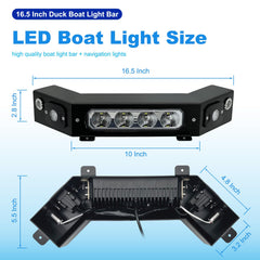Lampzone mounted on a jon boat demonstrating secure fit and better night navigation