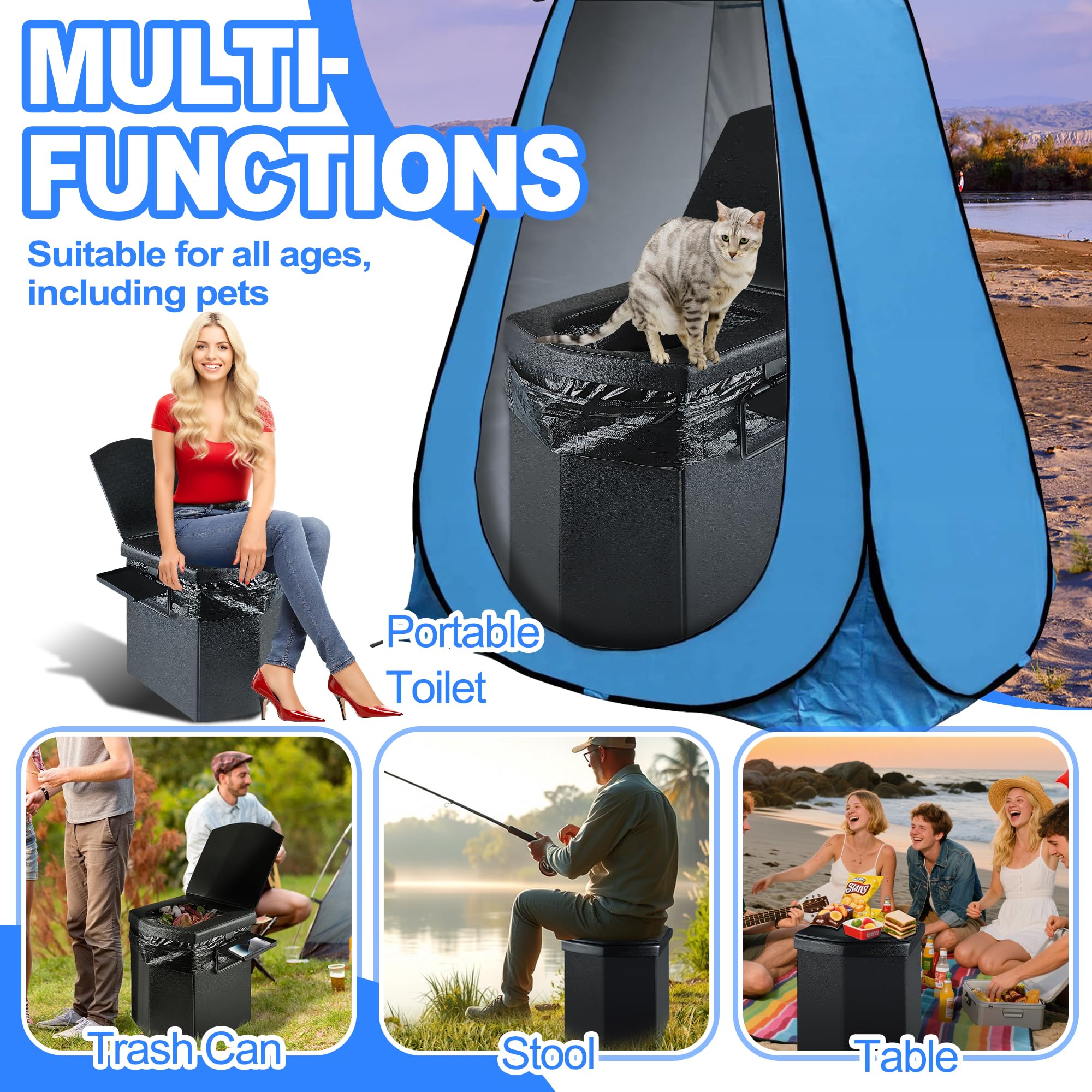 LanAqua leak-proof bag and bio-gel contents for hygienic, odor-controlled disposal