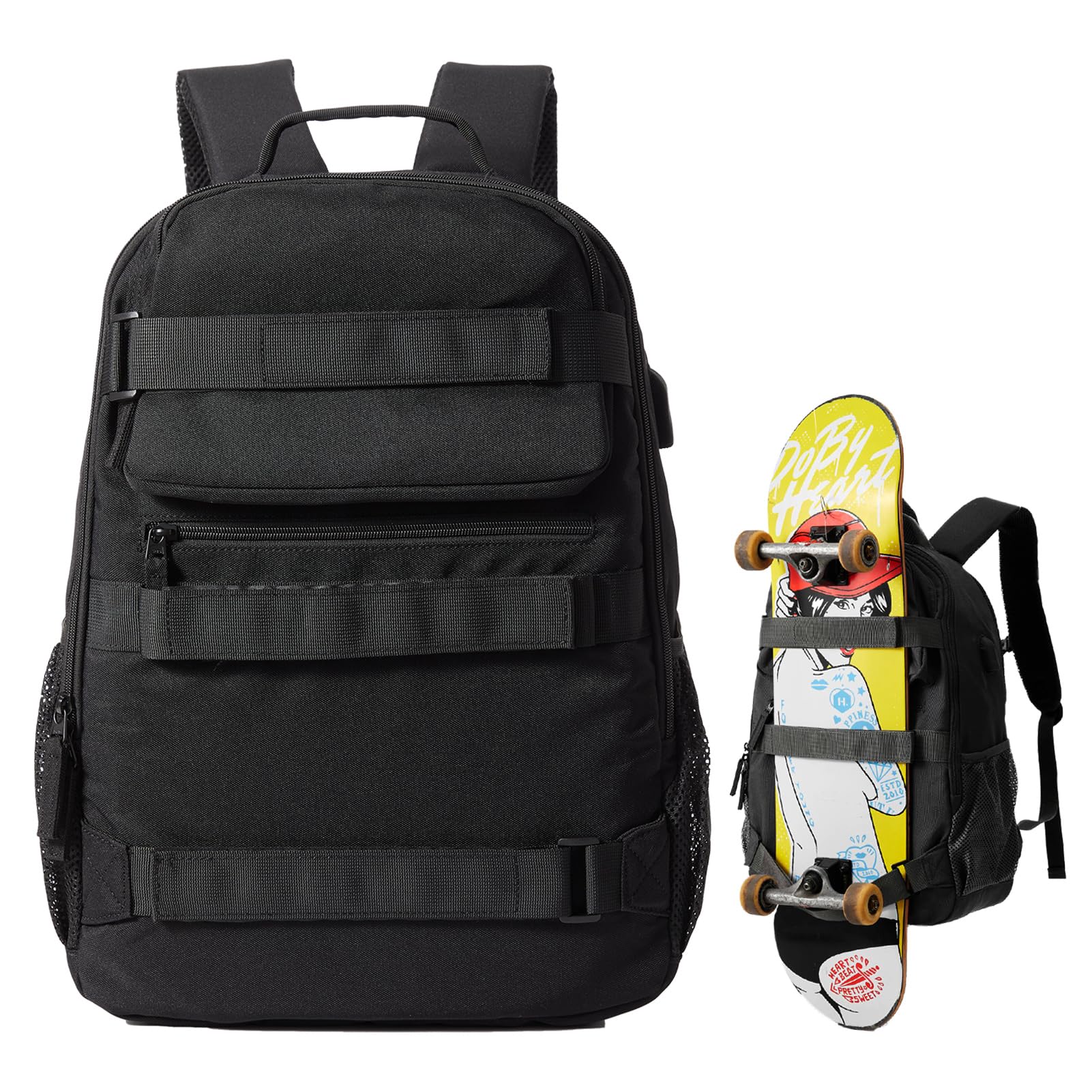 LANBX front view showing organized pockets and roomy capacity for daily use