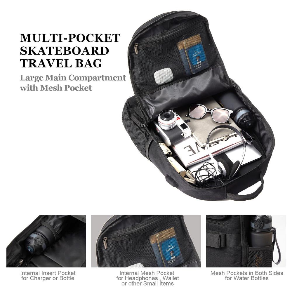 LANBX open laptop compartment protecting a 15–17 inch laptop during transit