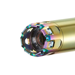 Lancer Tactical lit to show multi-color flame patterns and bright rainbow beam for dramatic effects
