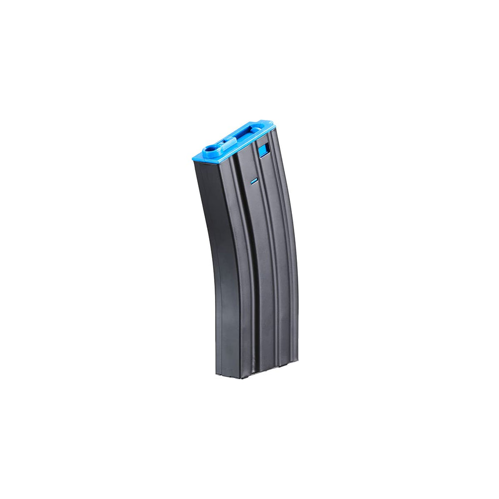 Lancer Tactical front view of magazine showing durable metal frame and capacity benefit