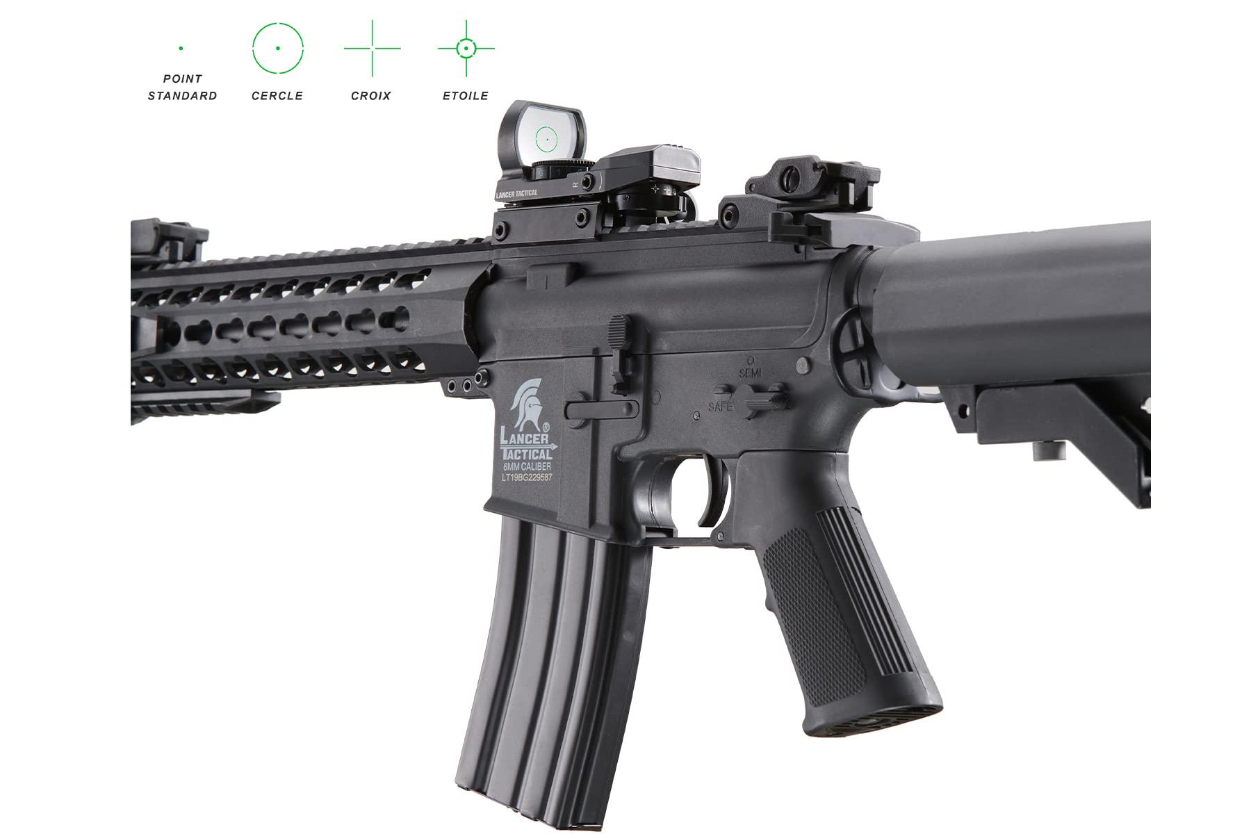 Lancer Tactical scale comparison showing size versus standard pistol for portability benefit