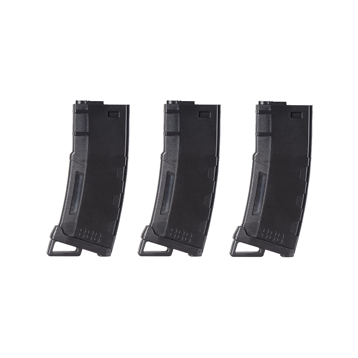 Lancer Tactical front view showing transparent window and visible BB count for quick checks