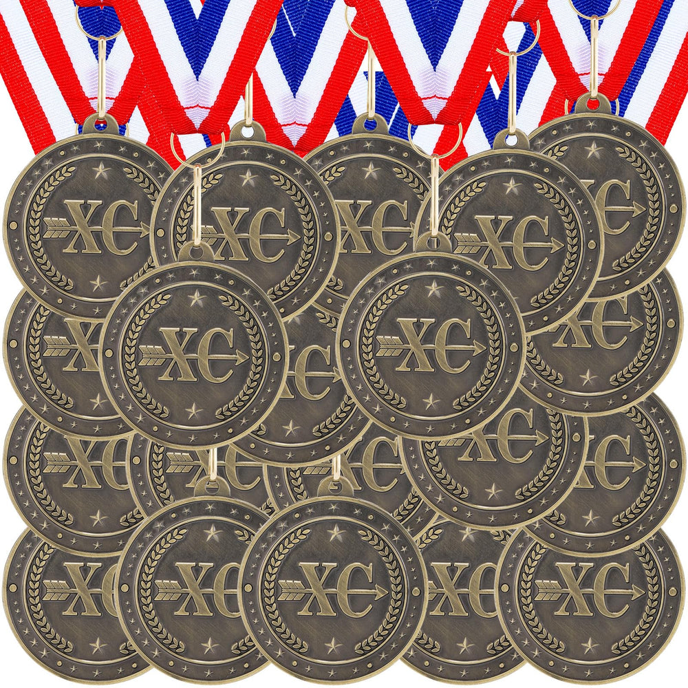 Landical front view bronze medal showing clear XC design and award appeal