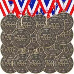 Landical front view bronze medal showing clear XC design and award appeal
