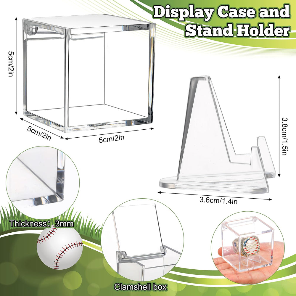 Landical top view acrylic display cube with ring for dust protection