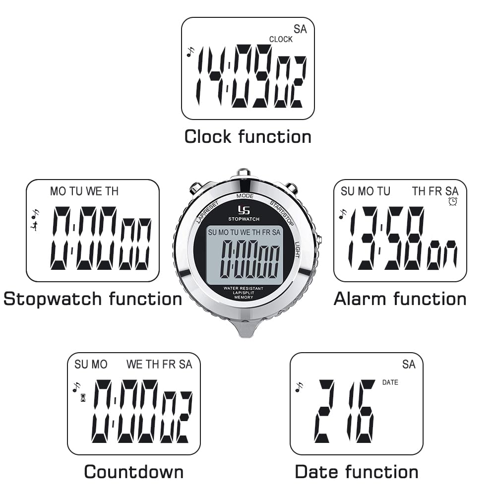 LAOPAO stopwatch backlit display illuminated for visibility in low light conditions