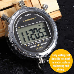 LAOPAO close-up of large LCD showing precision timing benefit fast readings