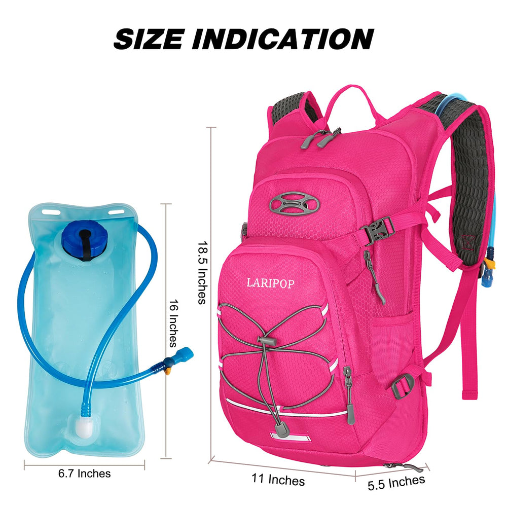LARIPOP 2L BPA-free bladder close-up with leak-proof valve for secure drinking