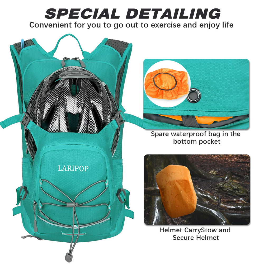 LARIPOP breathable 3D mesh back panel providing ventilation and reduced back sweat