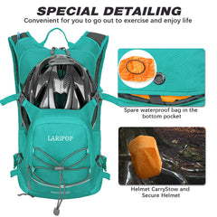 LARIPOP breathable 3D mesh back panel providing ventilation and reduced back sweat