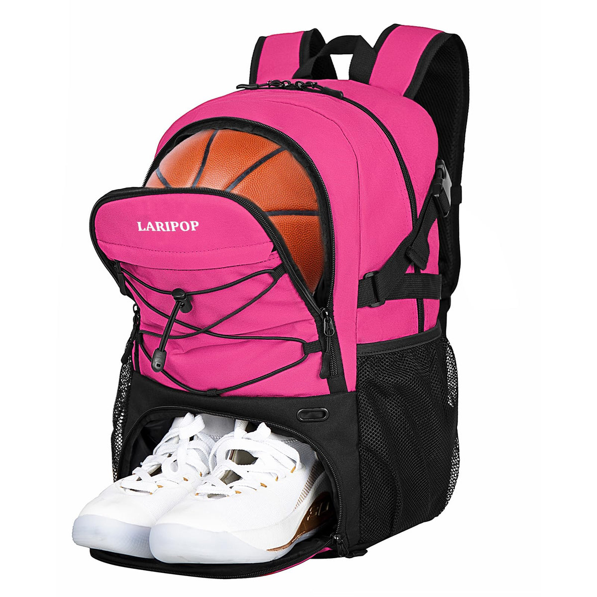 LARIPOP front view showing full bag and organized compartments for easy packing