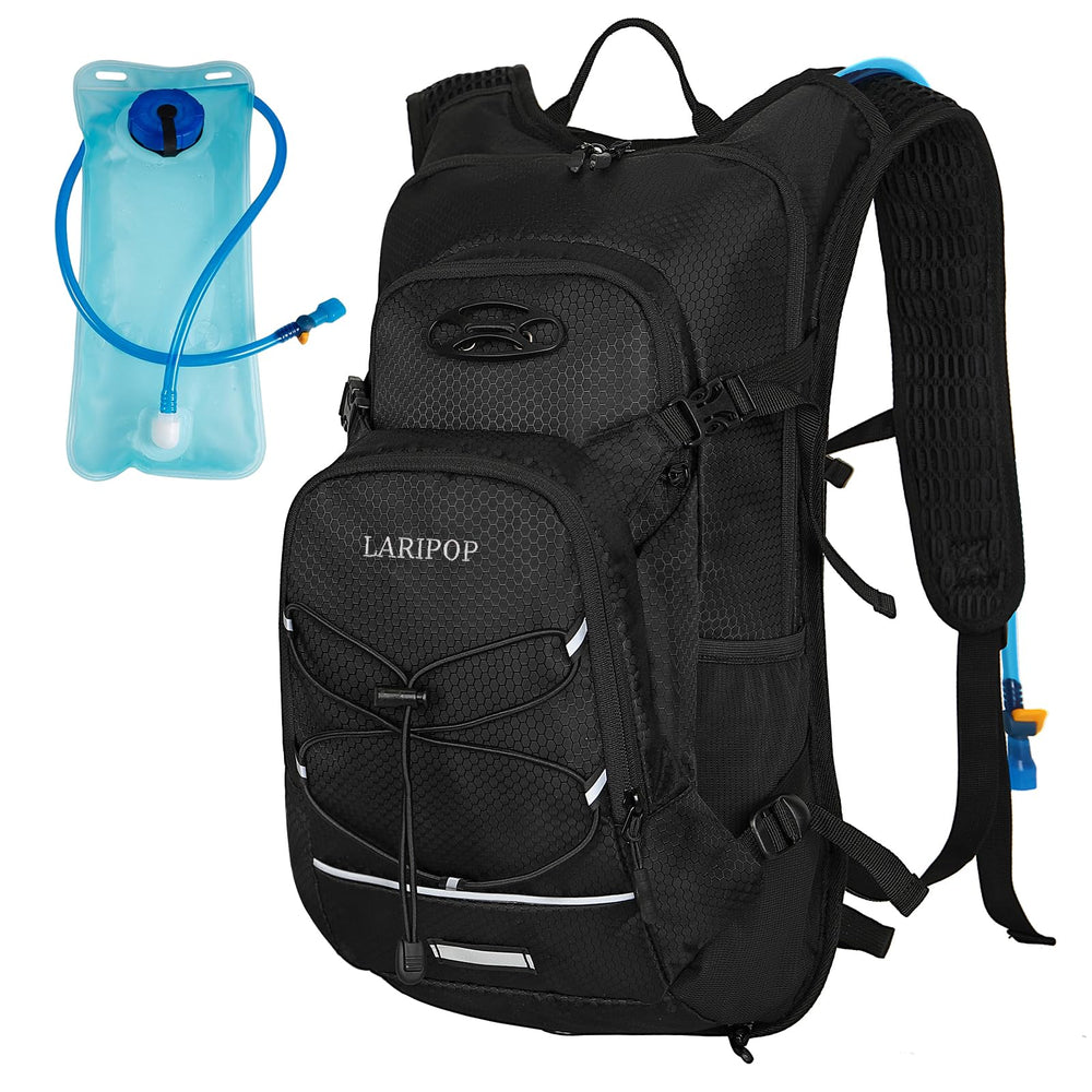 LARIPOP front pack view showing pockets and reflective strips for safe visibility