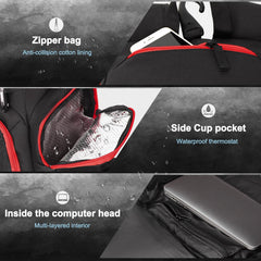LARIPOP insulated side pocket with bottle illustrating cold storage during practice