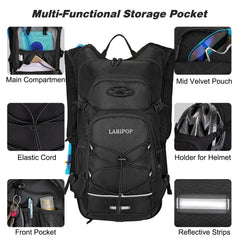 LARIPOP padded shoulder strap with fixed tube clip for no-bounce comfort
