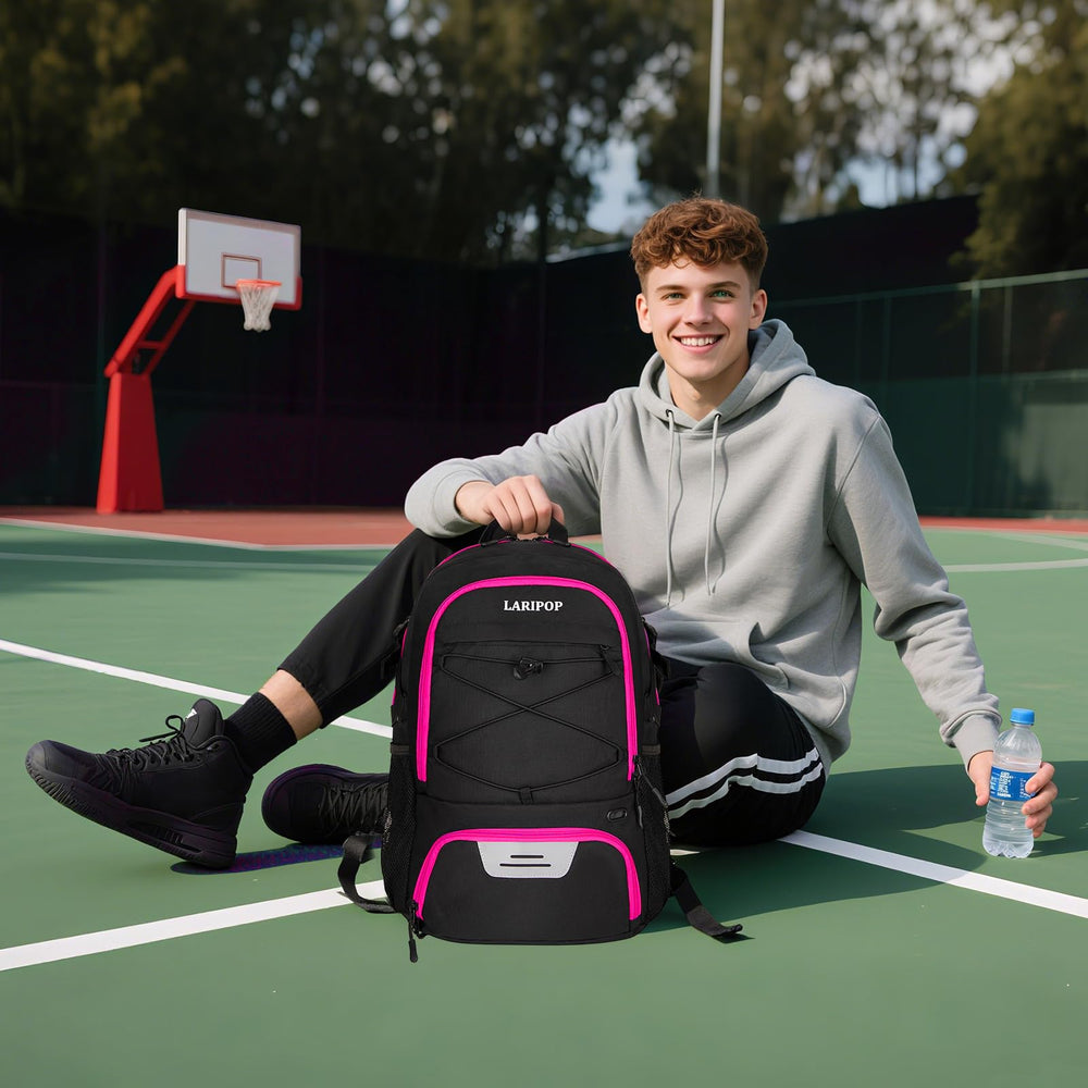 LARIPOP padded straps and mesh back panel for comfortable all-day carry