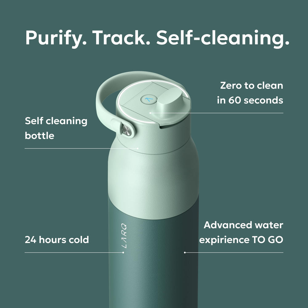 LARQ nano filter straw detail highlighting dense media for improved water taste