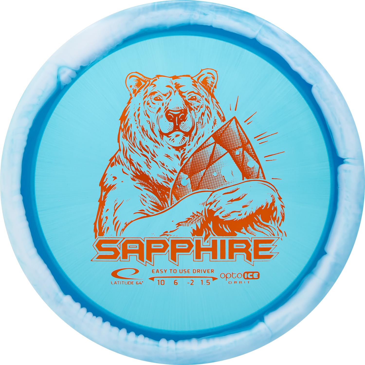 D·D DYNAMIC DISCS latitude 64 sapphire front profile showing grip and clean rim