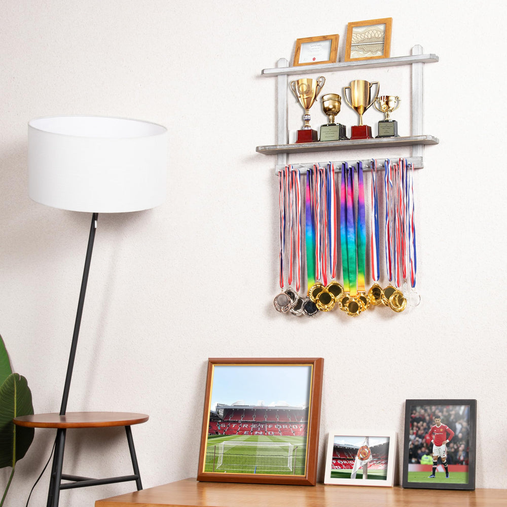 LAVIEVERT mounted in bedroom setting, displays achievements attractively
