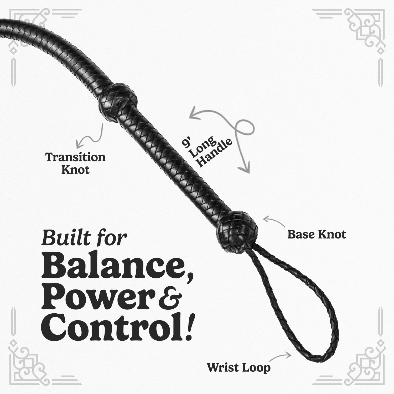 LB'S WHIP soft tapered tip fraying to show non-impact safety benefit