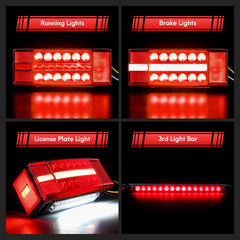 Lcrslitx 13.7" third brake light bar mounted for added central rear visibility