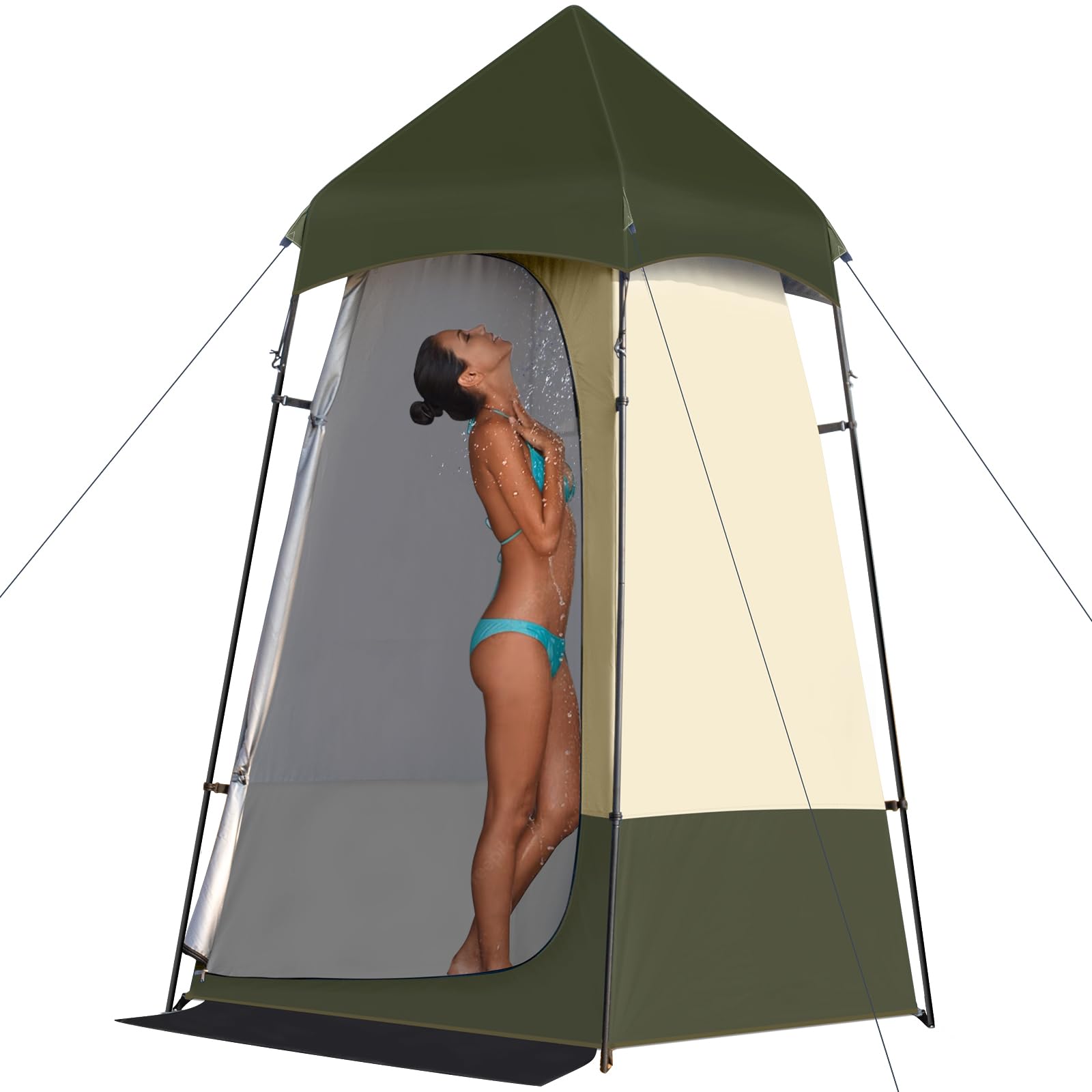 Leader Accessories shower tent front view showing privacy and weather protection